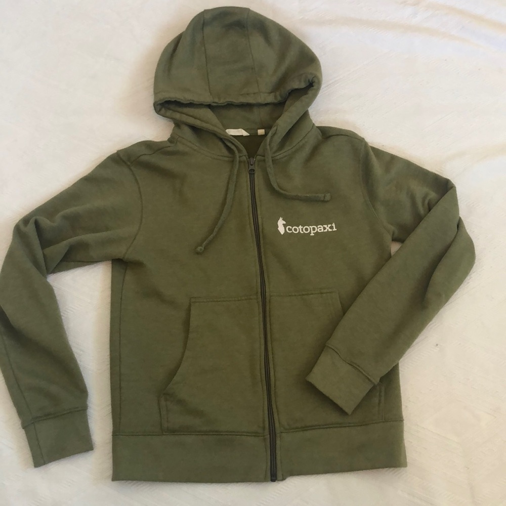 Olive green Cotopaxi hoodie